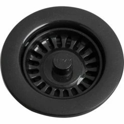 Elkay LKQS35BK, Black Drain Fitting w/Removable Basket Strainer For Kitchen