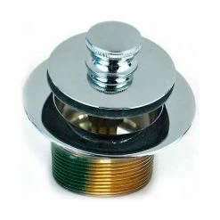 Watco 38321-Cp Push Pull® Tub Closure 1-5/8"-16 Thread W/Bushing Adptr, Chrome Plated-Pkg Qty 2