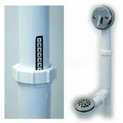 Watco 500-Tq-Pvc-Cp Quick Adjust Trip Lever Bath Waste, Tubular Plastic Pvc, Chrome Plated-Pkg Qty 2