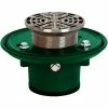 Josam 30002-5A-Z 2" No-Hub Floor Drain Body w/5" Round Nikaloy Strainer