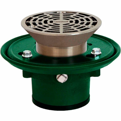 Josam 30004-6A-Z 4" No-Hub Floor Drain Body w/6" Round Nikaloy Strainer 1 Josam 30004-6A-Z 4" No-Hub Floor Drain Body w/6" Round Nikaloy Strainer