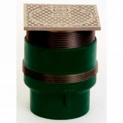 Josam 55004-1-SQ-Z 4" No-Hub Cleanout w/Square Nikaloy Top