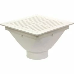 Josam FS-943 PVC Floor Sink w/Full Grate, Dome Strainer & 3" Solvent Weld Outlet for SCH 40 PVC Pipe