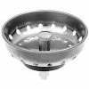 Dearborn Brass 3BN Humbscrew Sink Basket Strainer, SS Body & Basket, Triangular Threaded Flange - Pkg Qty 24