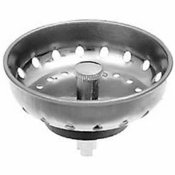 Dearborn Brass 3BN Humbscrew Sink Basket Strainer, SS Body & Basket, Triangular Threaded Flange - Pkg Qty 24