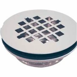 Oatey 42070 1-1/2" NPT IPS Brass Caulk Shower Drain w/Stainless Steel Strainer - Pkg Qty 6