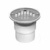 Oatey 42386 2" - 3" PVC Round Nickel Cast Grate with Square Ring - Pkg Qty 6