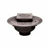 Oatey 72072 2" PVC Adjustable Commercial Drain with 5" Nickel Grate & Square Ring