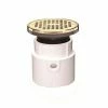 Oatey 72137 3" or 4" PVC Adjustable General Purpose Drain with 6" Brass Grate & Round Ring