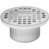 Oatey 72160 6" Round Nickel Grate & Ring & Plastic Barrel