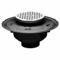 Oatey 72186 6" PVC Adjustable Commercial Drain with 6" Chrome Grate