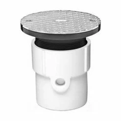 Oatey 74128 4" PVC Pipe Base General Purpose Adjustable Cleanout with 6" Brass Cover