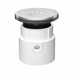 Oatey 74139 4" PVC Hub Base General Purpose Adjustable Cleanout with 6" Brass Cover & Round Ring