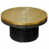 Oatey 74140 Plastic Barrel Cleanout 6" IPS Adjustable Barrel & 6" Round Brass Cover & Square Ring