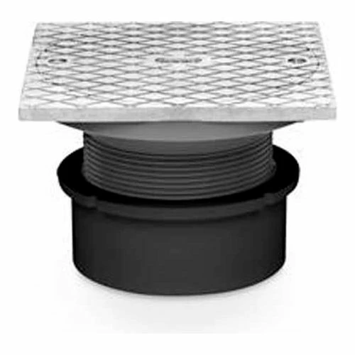 Oatey 74148 4" PVC Pipe Base Adjustable General Purpose Cleanout w/ 6" Brass Cover & Square Ring 1 Oatey 74148 4" PVC Pipe Base Adjustable General Purpose Cleanout w/ 6" Brass Cover & Square Ring