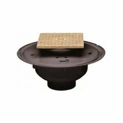 Oatey 74173 3" or 4" PVC Adjustable Commercial Cleanout with 6" Nickel Cover & Square Ring