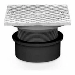 Oatey 74179 4" PVC Hub Base Adjustable General Purpose Cleanout w/ 6" Nickel Cover & Square Ring