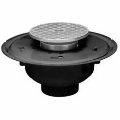 Oatey 74216 6" PVC Adjustable Commercial Cleanout with 6" Cast Brass Cover & Round Top