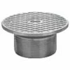 Oatey 84220 6" Cast Nickel Round Barrel w/Cleanout & Round Nickel Cover