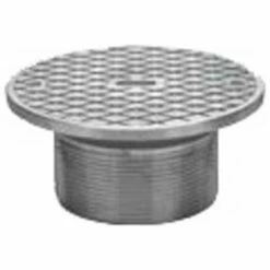 Oatey 84220 6" Cast Nickel Round Barrel w/Cleanout & Round Nickel Cover