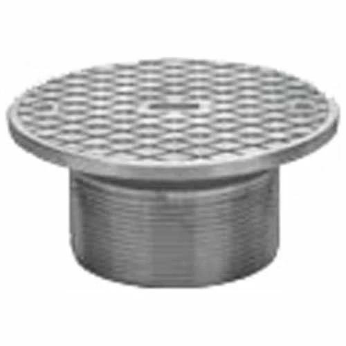 Oatey 84220 6" Cast Nickel Round Barrel w/Cleanout & Round Nickel Cover 1 Oatey 84220 6" Cast Nickel Round Barrel w/Cleanout & Round Nickel Cover