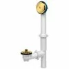 Dearborn Brass A8227 Plastic Tubular Uni-Lift Bath Waste Full Kit Black Uni-Lift Stopper Chr Finish - Pkg Qty 10