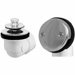 Dearborn Brass P7225B Bath Waste Half Kit Sch. 40 Uni-Lift Stopper CHR Finish Trim - Pkg Qty 20