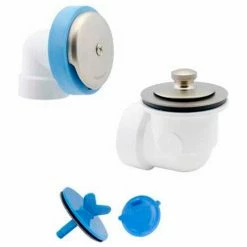 Dearborn Brass P7544 Schedule 40 Uni-Lift Dblue Full Kit Bath Waste PVC Chr Finish Trim & Test Plug - Pkg Qty 10