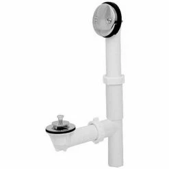 Dearborn Brass P8227D Plastic Tubular Uni-Lift For Direct Drain Full Kit White, Chrome Finish Trim - Pkg Qty 10