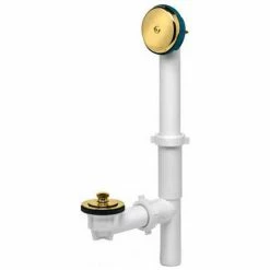 Dearborn Brass P8227RB Plastic Tubular Uni-Lift Bath Waste Full Kit Wht Stopper Rubbed Bronze Finish - Pkg Qty 10