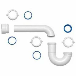 Dearborn Brass P9703BG 1-1/2" P-Trap with Threaded PVC Adapter & Reversible J-Bend, Bagged - Pkg Qty 50